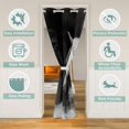 thumbnail image 2 of 3D Horse Door Drape 52"W X 80"L,Grey Horse Door Curtain For Doorway Privacy,Sky Galloping Horse Blackout Curtain,Woodland Farmhouse Animal Room Divider Curtain Living Room,Darkening, 2 of 4