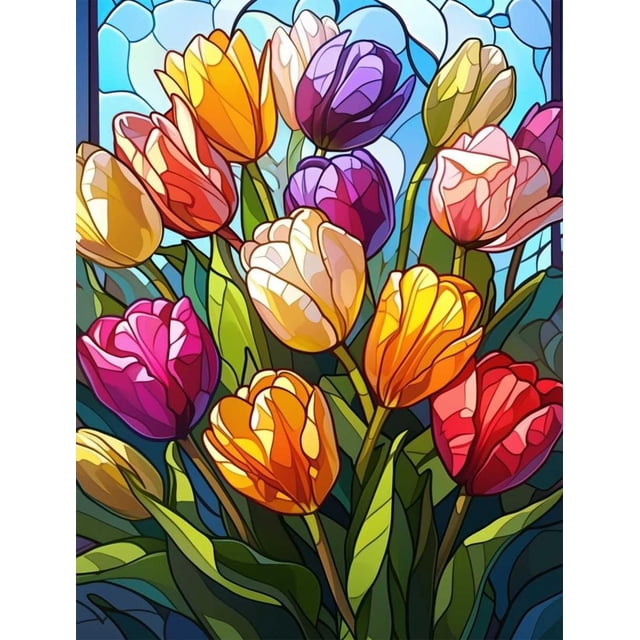 Tulips 1000 Pieces Puzzle for Adults Educational Intellectual Jigsaw Puzzle Interesting Flowers puzzles for adults Fun Game