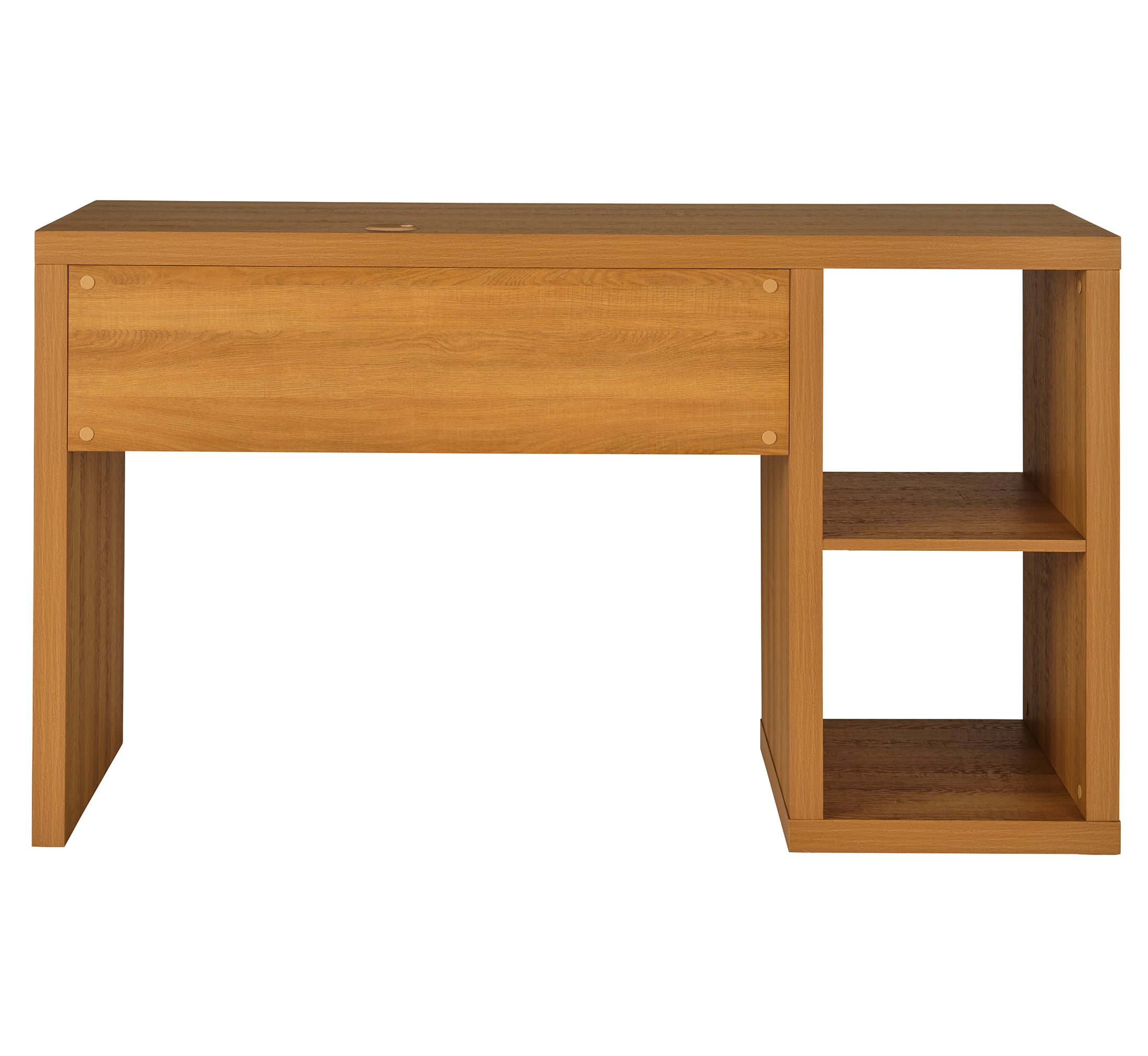 Better Homes & Gardens Cube Storage Office Desk, Light Honey