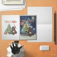 thumbnail image 4 of Merry Christmas and Happy New Year Santa Newfoundland Holiday Xmas Winter 2025 5x7in Folded Greeting Card Newfie Dog Lover Gifts Single Note Card with Envelope - 00024, 4 of 5
