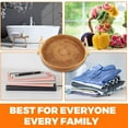 thumbnail image 5 of Yirtree Round Tray Bread Basket, Long Woven Tabletop Food Fruit Vegetables Serving Basket, Restaurant Serving, Handmade Food Storage Holder with Handle Drink Snack Basket Organizer, 5 of 8