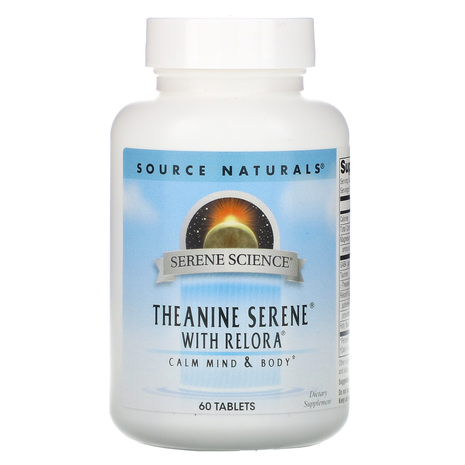 Serene Science, Theanine Serene with Relora, 60 Tablets, Source Naturals