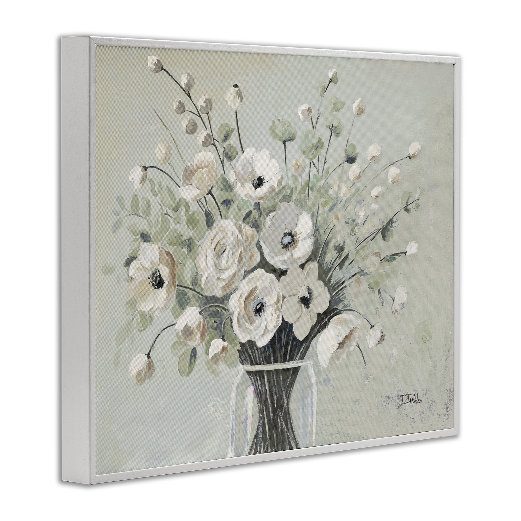 Stupell Industries Siempre Bella Bouquet White Framed Giclee Art, design by Patricia Pinto