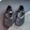 thumbnail image 6 of Gyujnb Girls Mesh Mary Jane Shoes Soft Sole Casual Footwear, Adjustable Buckle Strap Closed Toe Ballet Shoes (Girls),2.5-3 Years, 6 of 7