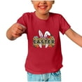thumbnail image 3 of HADST Easter Shirts for Boys Girls - Funny Easter Bunny Tees Summer Round Neck Short Sleeve T Shirt, 3 of 3