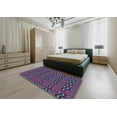 thumbnail image 4 of Ahgly Company Indoor Rectangle Patterned Light Purple Blue Novelty Area Rugs, 6' x 9', 4 of 6