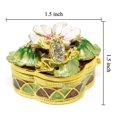thumbnail image 2 of Supreme Housewares Flower Square with Crystal Glass Pewter Hinged Jewelry Trinket Box with Magnetic Closure, 2 of 4