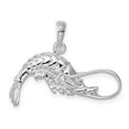 thumbnail image 4 of FJC Finejewelers 925 Sterling Silver Rhodium Plated Polished 3D Shrimp Charm 22 x 27 mm, 4 of 6