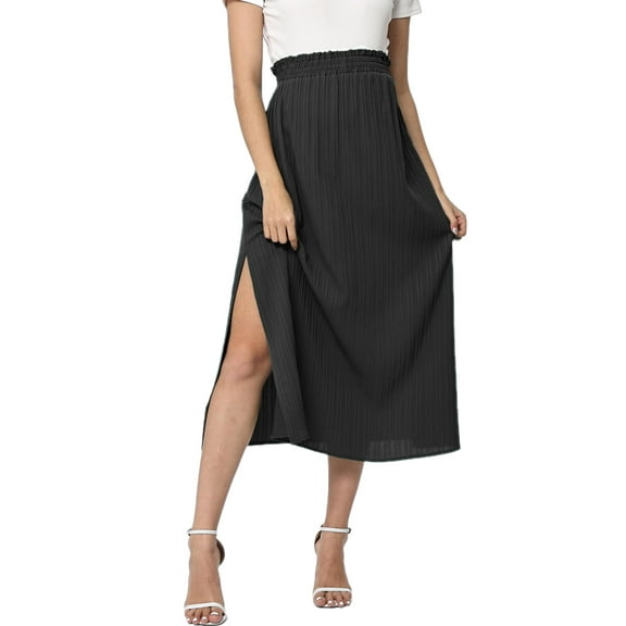 Yesfashion Skirt Women's High Waist Maternity Skirts Ruffled Tiered Casual A Line Swing Half Skirts