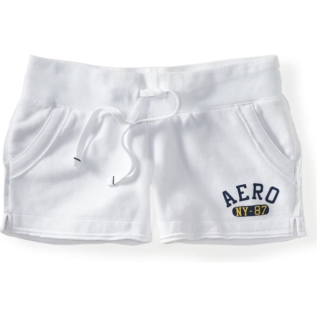 Aeropostale Womens Lounge Athletic Sweat Shorts, Blanco, Grande Aeropostale Sudor