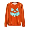 thumbnail image 4 of Makaor Crewneck Sweatshirt Women Mens Plus Size Halloween Tops Fleece Long Sleeve Pullover Pumpkin Casual Clothes, 4 of 8