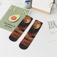 thumbnail image 7 of Fuzoiu Lunar Mountains Golden Rivers Print Adult Socks, Crew Moisture-wicking Socks, Unisex Cushion Crew Socks,Casual Sports Ankle Socks, 7 of 7