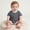 Dark Gray, variant on Baby Newborn Soft Bodysuit Short Sleeve Crewneck Onesie Infant Unisex Summer Comfy Breathable Loungewear Outfits Brown 3-6 Months