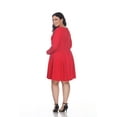thumbnail image 4 of White Mark PS846-91-1XL Robe Jenara Grande Taille pour Femmes - Rouge, 1X, 4 of 5