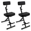 Pyle Performer Seat Portable Stool w/ Height Adjustable Foot Rest (2 Pk)