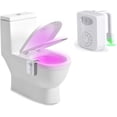 thumbnail image 2 of Luz nocturna para baño: luz LED con sensor y desinfección UV, luces de baño activadas por sensor con aromaterapia y 16 colores, para baño/inodoro., 2 of 5