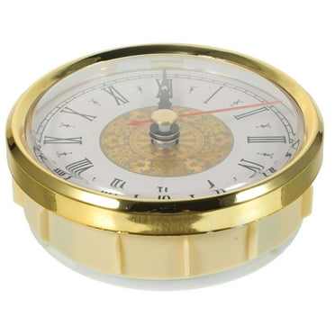 WRITWAA Retro Clock Insert Diy Round Clock Head Gold Frame 1Set 3.1In