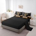 thumbnail image 5 of jejeloiu Kawaii Bowtie Ribbon 7 Pieces Bedding Comforter Set,Chic Leopard Print Full Bedding Set,Brown Black White Fitted Sheet Flat Sheet For Men Women,Breathable Home Decor Reversible, 5 of 8