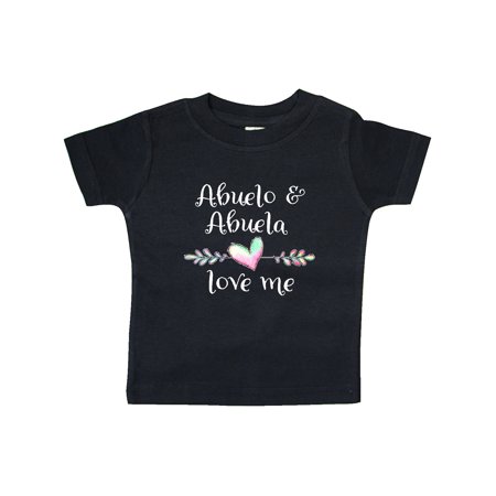 

Inktastic Abuelo and Abuela Love Me- Heart Grandchild Gift Baby Boy or Baby Girl T-Shirt