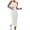 White, variant on Womens Halter Neck Sundress Sleeveless Stretch Slim Fit Maxi Dress Solid Color Ribbed Knit Long Dress Casual Dress White M