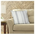 thumbnail image 2 of Ox Bay Ariya Gray/Ivory Chevron Cotton Adult Decorative Throw Pillow Cover, 2 of 12