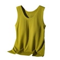 thumbnail image 2 of TODOZO Women Built-in Bra Tank Tops Sleeveless Casual Shirts Racerback Ribbed Fitted Tank Tops Round Neck Slim Fit Vest,Suitable for All Seasons Summer Tops Clothes Outfits 2025 Green L, 2 of 6