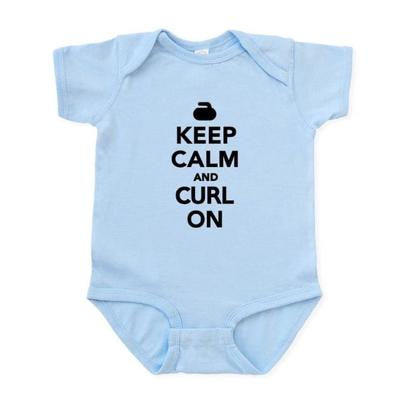 CafePress - Keep Calm And Curl On Infant Bodysuit - Baby Light Bodysuit, Size Newborn - 24 Months