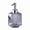 Silver, variant on Elegant Smoke Gray Glass Hand Sanitizer Bottle - Stylish Push-Type Liquid Dispenser for Soap and Shampoo