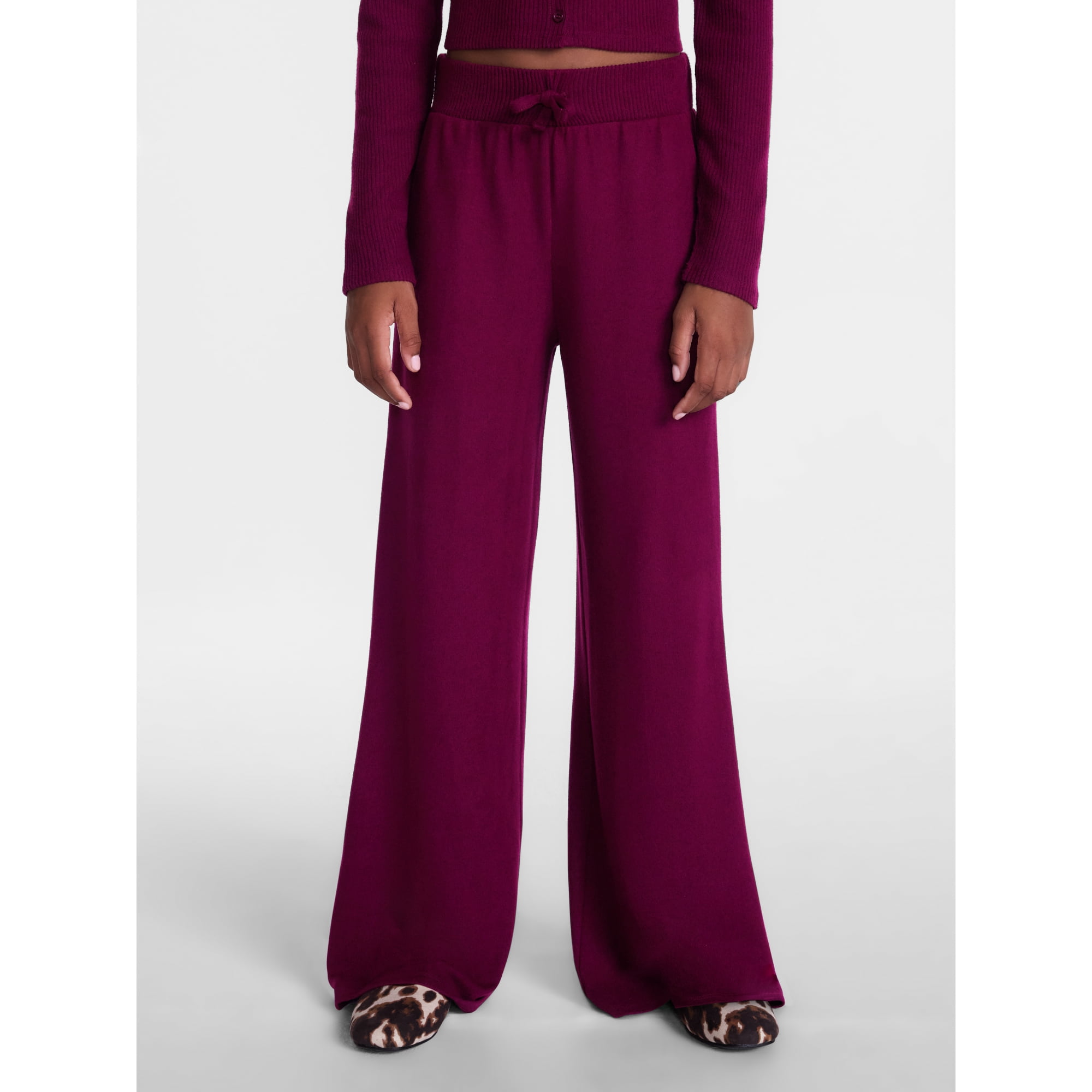 Weekend Academy Girls Knit Wide Leg Pants, Sizes 4-18