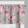 thumbnail image 5 of Ambesonne Nature Valance & Curtain, Garden Look Art Flower Print, 55"x45", Jade Green and Rose, 5 of 7