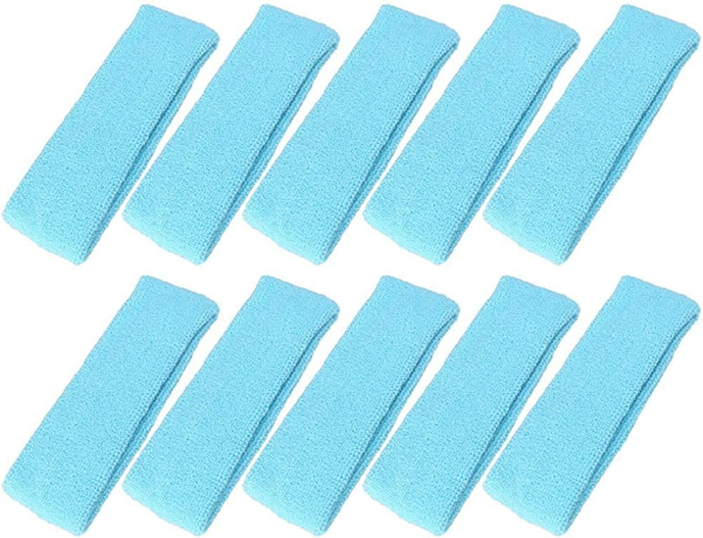 10 PCS Sports Basketball Headband/Sweatband Head Sweat Band/Brace Gift