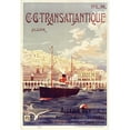 thumbnail image 2 of Fernand Le Quesne 11x14 Black Ornate Wood Framed Double Matted Museum Art Print Titled: Cie.Cle Transatlantique, Algiers (1901), 2 of 5