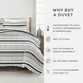 thumbnail image 5 of Duvet Cover Set - Ultra Soft & Breathable - Light Gray Vintage Stripe for King Size Bedding by Comfort Canopy, 5 of 15
