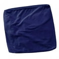thumbnail image 4 of High Stretch Velvet Square Ottoman Cover for Living Room,Washable Elastic Velvet Navy, 4 of 9