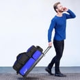 thumbnail image 6 of WOLT Bowling Ball Bag 3 Ball Roller Bowling Bags with Wheels Separate Shoe Compartment Retractable Handle Extends to 38’’ Blue, 6 of 7