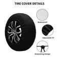 thumbnail image 4 of Gaeub Forest Cute Owl 14-17in Tire Cover, Spare Tire Cover, for Camper Caravan, Trailer, Car, Truck, SUV, Jeep - 15 inch, 4 of 9