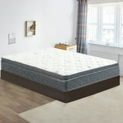 Continental Sleep Sunset 13" Medium Euro Top Hybrid Mattress & 8” Wood Box Spring, King