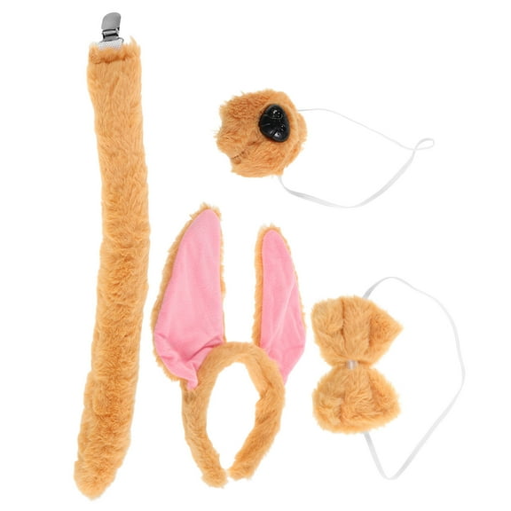 WEUVEB Yellow Dog Ears Headband Lightweight and Comfortable for Costume Parties, Themed Events, and Fun Dress-Up Gatherings - 1 Set