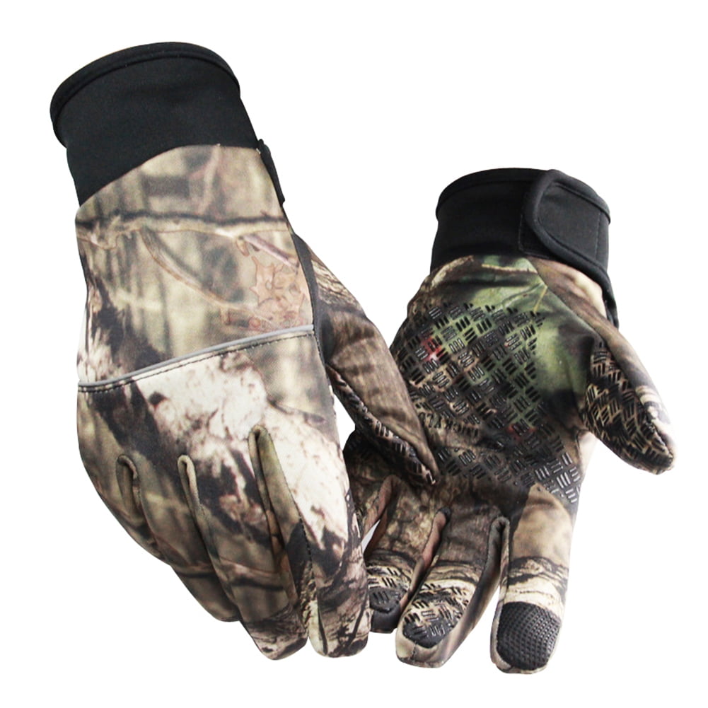 Unisex Camouflage Screen Touch Gloves Winter Anti-slip Outdoor Sporting Camping Hunting Gloves Colour:Camouflage Size:XL by