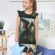 thumbnail image 4 of Balery Forest Stone-Colored Dragon Camisón de princesa para niñas, pijama de algodón con mangas abullonadas, suave y bonito.-Medium, 4 of 6