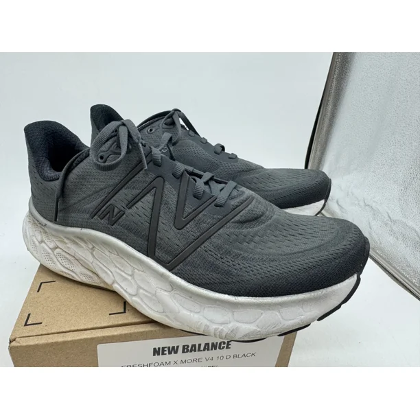 New Balance Fresh Foam X More V4 Athletic Sneakers Mens Black Lace-Up Size 10