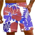 thumbnail image 3 of AXXD Mens Athletic Shorts Blue Summer Special Print Beach Casual Trouser Shorts New Arrival, 3 of 7