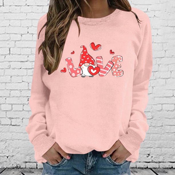 XZNGL Long Sleeve Shirt Women Print Round Neck Sweatshirt Long