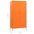 thumbnail image 4 of vidaXL Garde-Robe Orange 90x50x180 cm Acier, 4 of 5