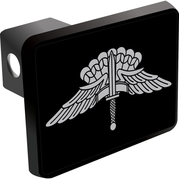 U.S. Army Halo Basic Parachutist Jump Wings Trailer Hitch Cover