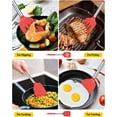 thumbnail image 3 of Pack of 2 Silicone Solid Turner, Non Stick Slotted Kitchen Spatulas, High Heat Resistant BPA Free Cooking Utensils, Ideal Cookware for Fish, Eggs, Pancakes, 3 of 6