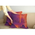 thumbnail image 2 of Ambesonne Music Throw Pillow Cover 2 Pack, Abstract Volumes Bar Motif, 18", Plum and Burnt Sienna, 2 of 7