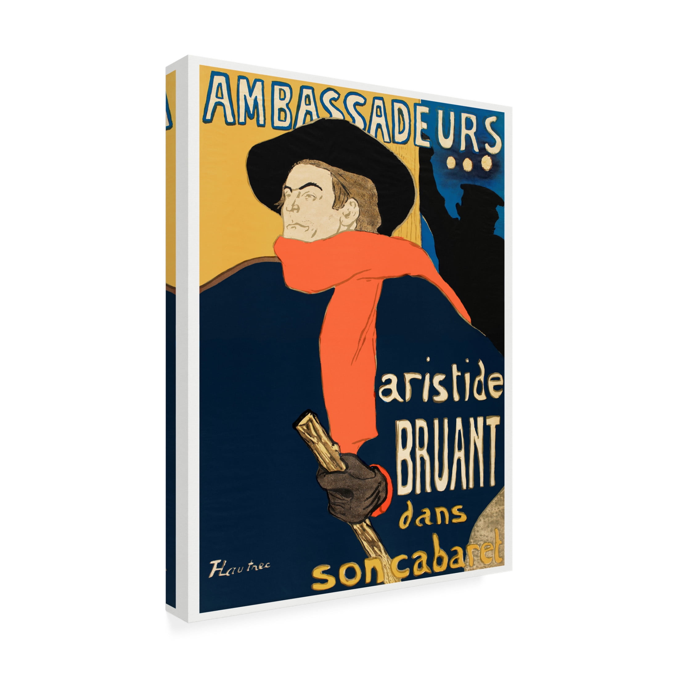 Trademark Fine Art Pictufy Ambassadeurs Aristide Bruant Dans Son Cabaret 1892 Canvas Wall Art