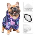thumbnail image 4 of Uemuo White Skull Flower for Winter Dog Hoodie Sweatshirts with Pockets Warm Dog Clothes for Small Dogs Chihuahua-Small, 4 of 8