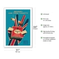 thumbnail image 2 of Craven “A” Virginia Cork Tipped Cigarettes - Vintage Advertising Poster by Bernard Villemot c.1951 - Fine Art Rolled Canvas Print (Unframed) 27in x 40in, 2 of 4